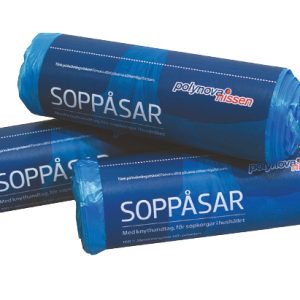 Avfallspåse med knythandtag 30lx25